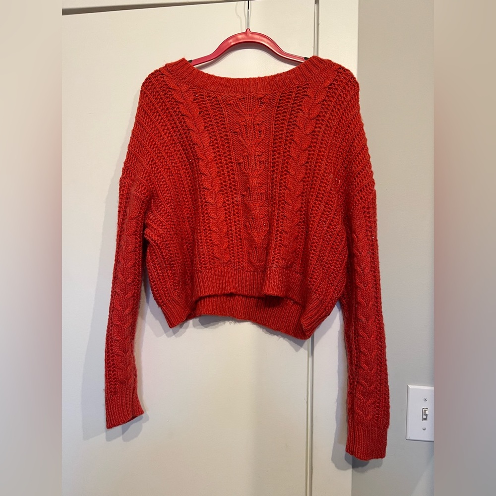 Hot Pink Cropped Sweater